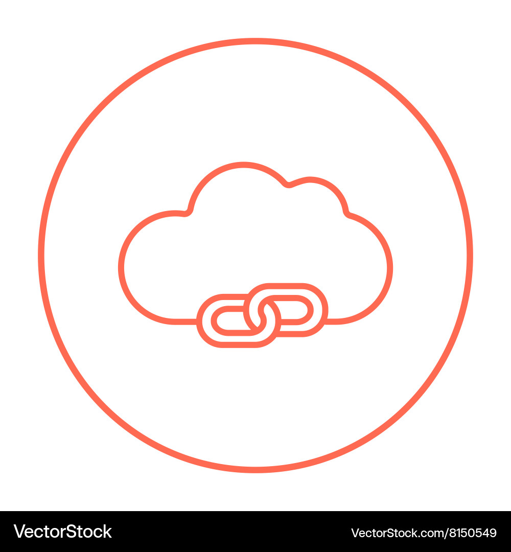 Cloud computing line icon Vector Image