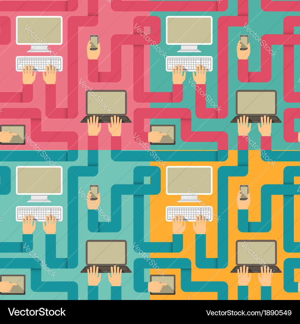 Connected Web Pattern vector image