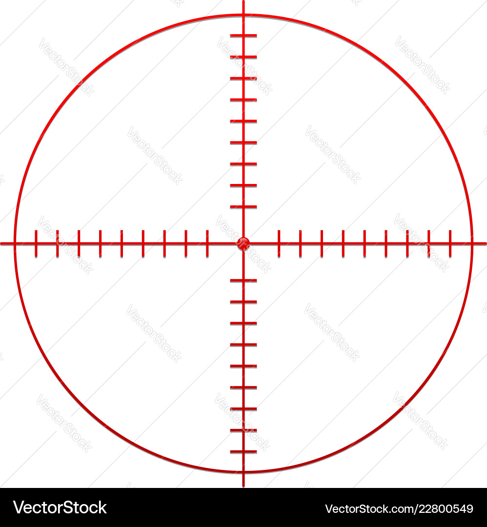 Crosshair reticle Crosshair reticle vector image