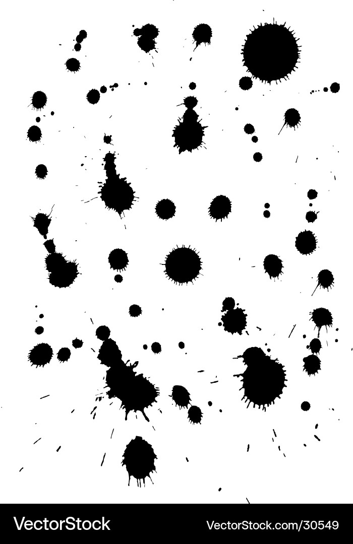 Dark Ink Splatters Vector Image