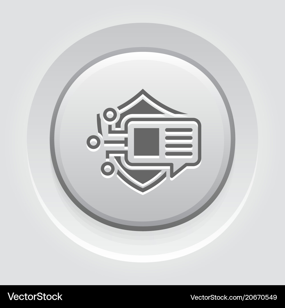 Encrypted messaging button icon vector image
