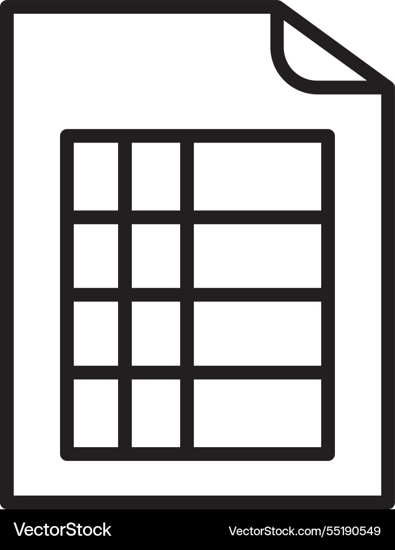 Excel line icon design Vector Image