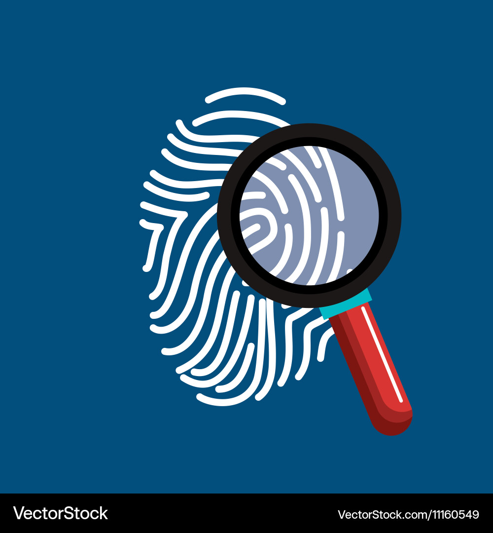 Finger print search secure data vector image