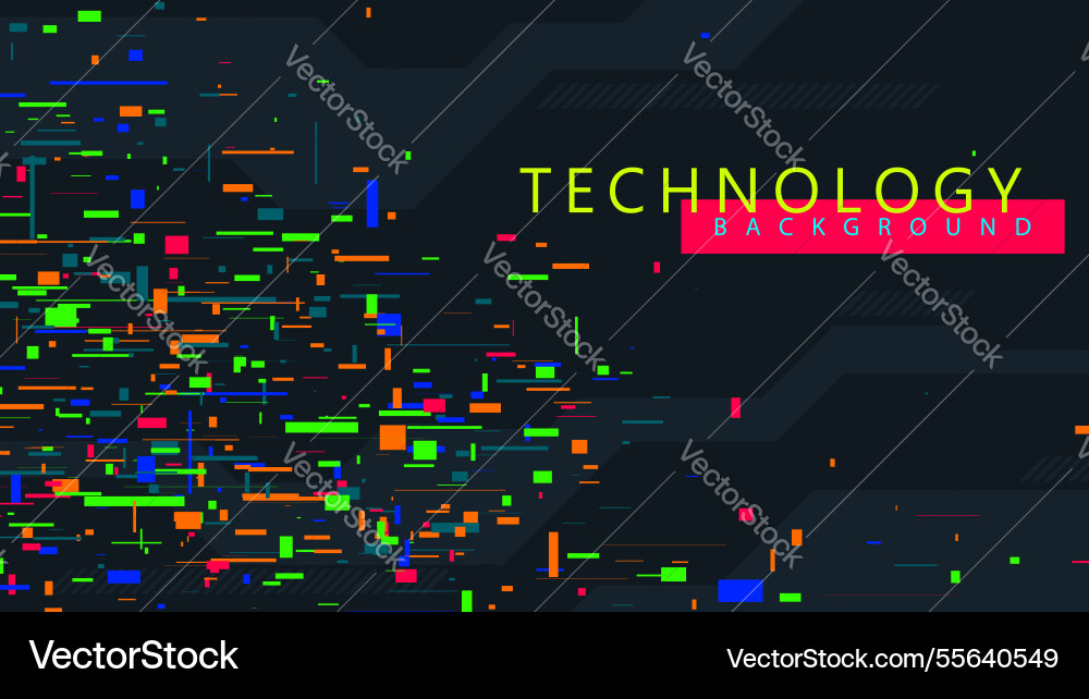 Glitch Noise Texture Background Royalty Free Vector Image