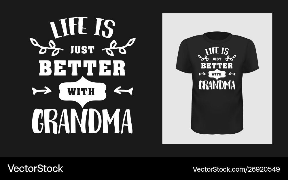 Grandma's Love T-Shirt Print vector image