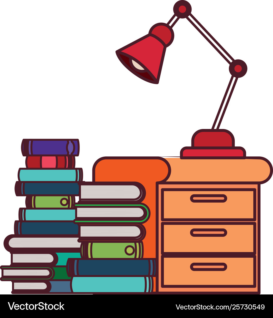 Holzschublade mit Stapelbüchern in weiß Holzschublade mit Stapelbüchern in weiß vektorbild