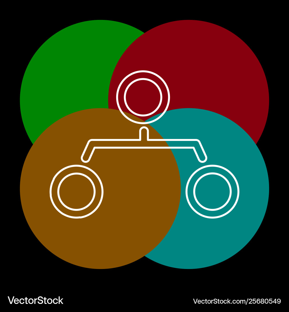 Organization chart icon hierarchy structure graph Vector Image