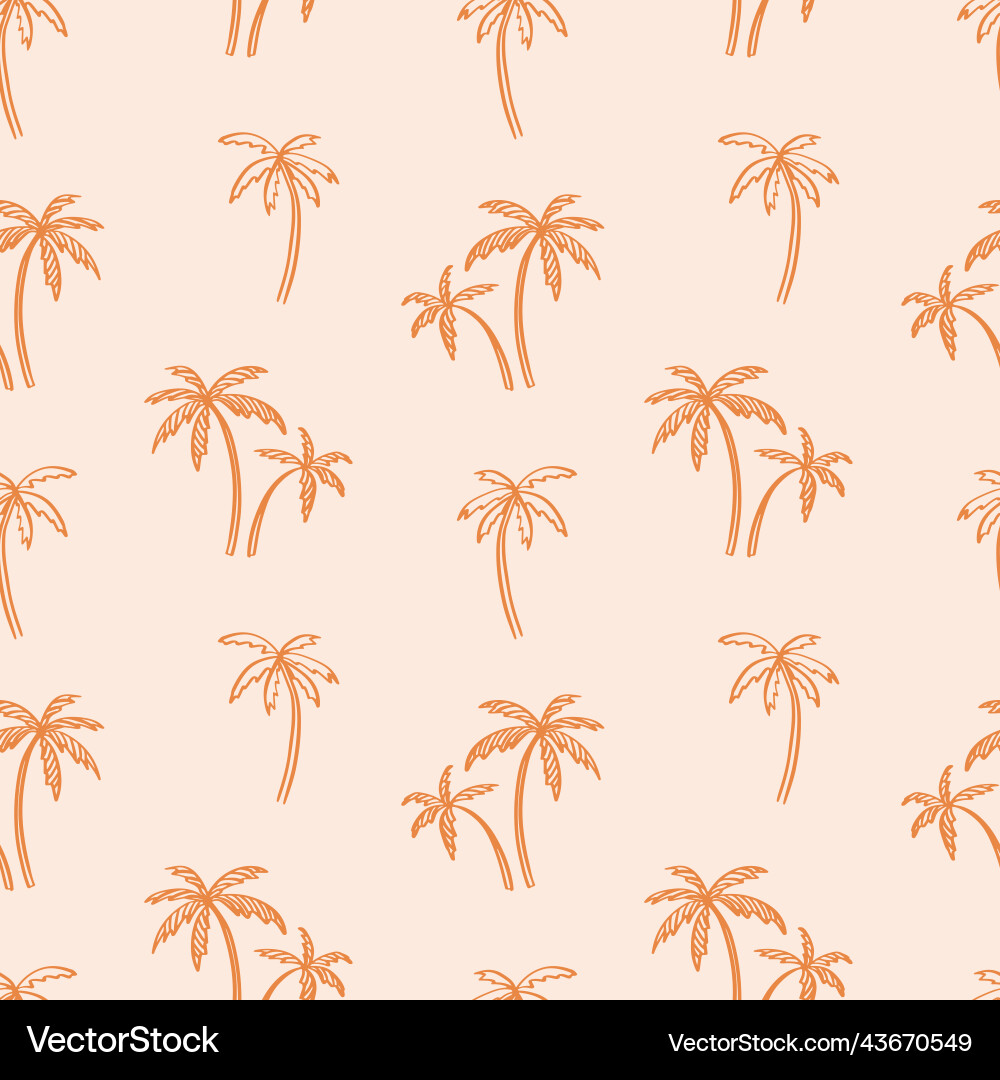 Palm tree seamless pattern vector image