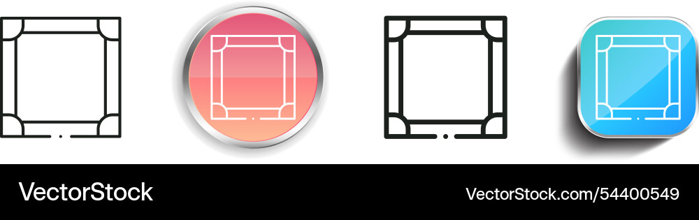 Rahmen-Icon dünne lineare regelmäßige und Schaltfläche Stil Rahmen-Icon dünne lineare regelmäßige und Schaltfläche Stil vektorbild