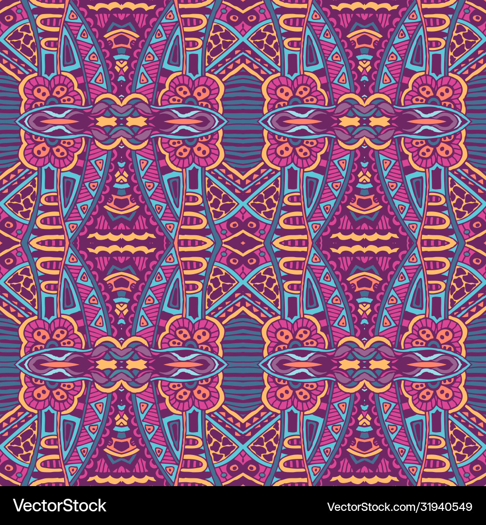 Seamless pattern ethnic tribal geometric Vector Image