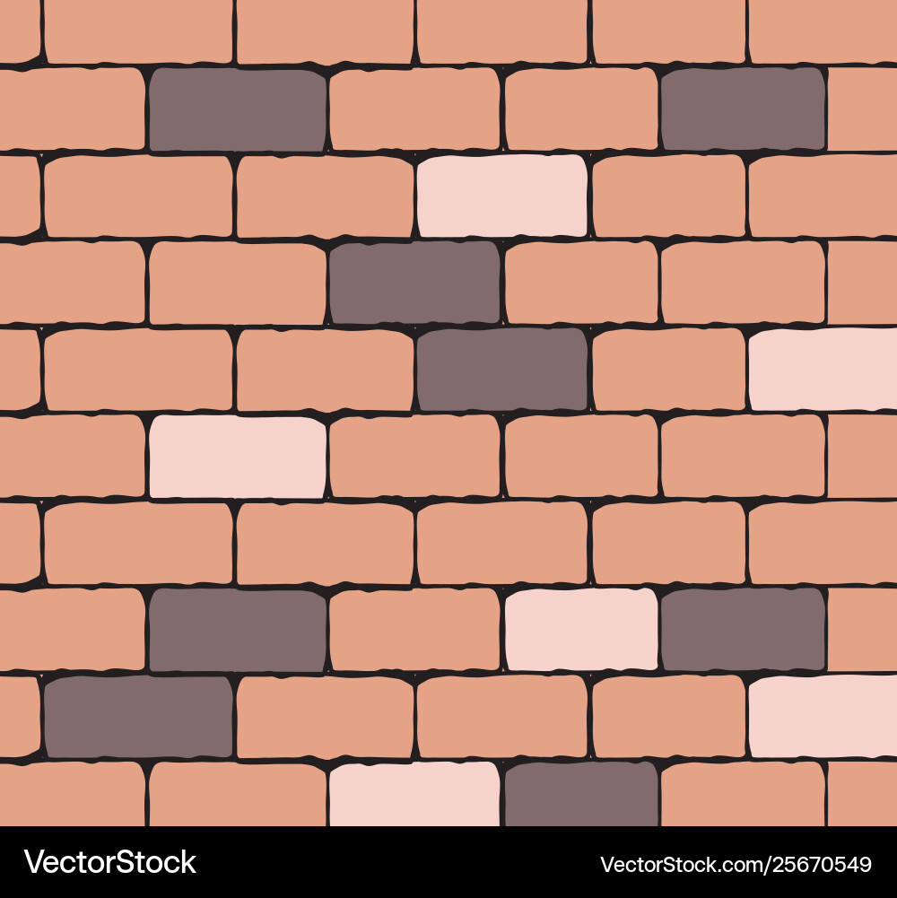 Seamless texture a cartoon brick wall Royalty Free Vector