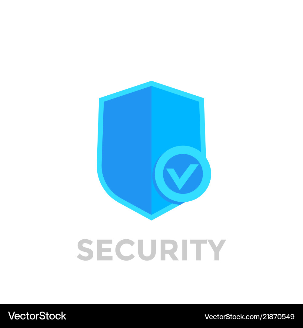 Security Shield with Checkmark Icon vector image