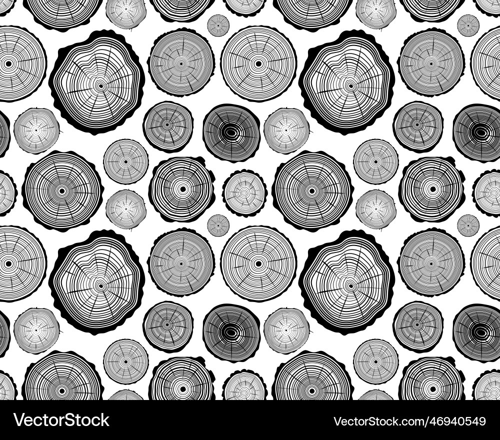 Tree Ring Cross Section Pattern vector image