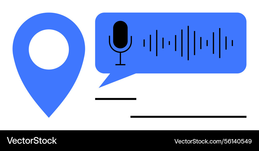 Voice-enabled gps navigation with speech Voice-enabled gps navigation with speech vector image