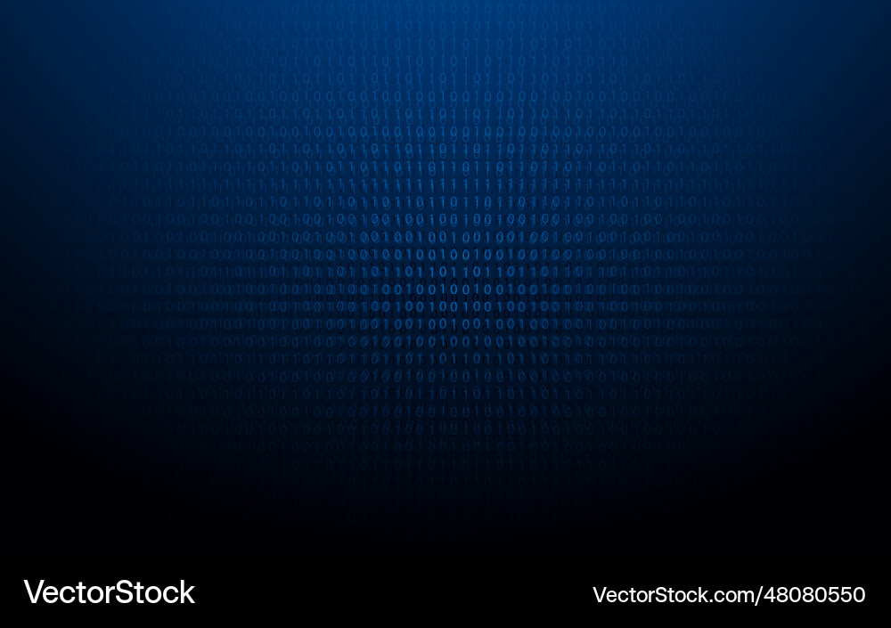 Abstract 1 and 0 binary code matrix vector image