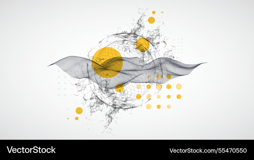 Abstract image of a wireframe sphere Abstract image of a wireframe sphere vector image