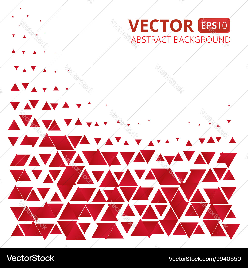 Abstract red triangle background Vector Image