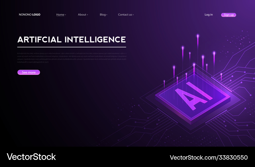 AI Data Network Technology vector image