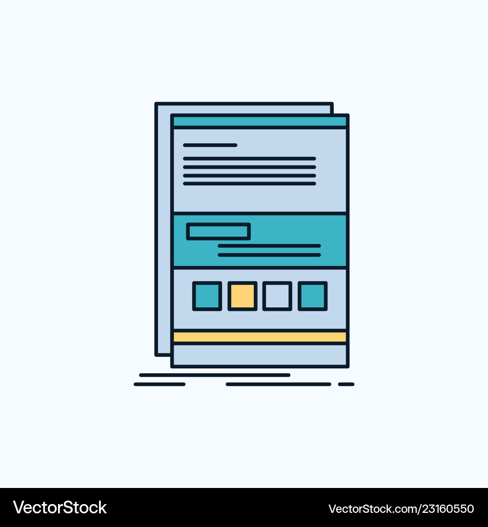 Browser dynamic internet page responsive flat Browser dynamic internet page responsive flat Vector Image