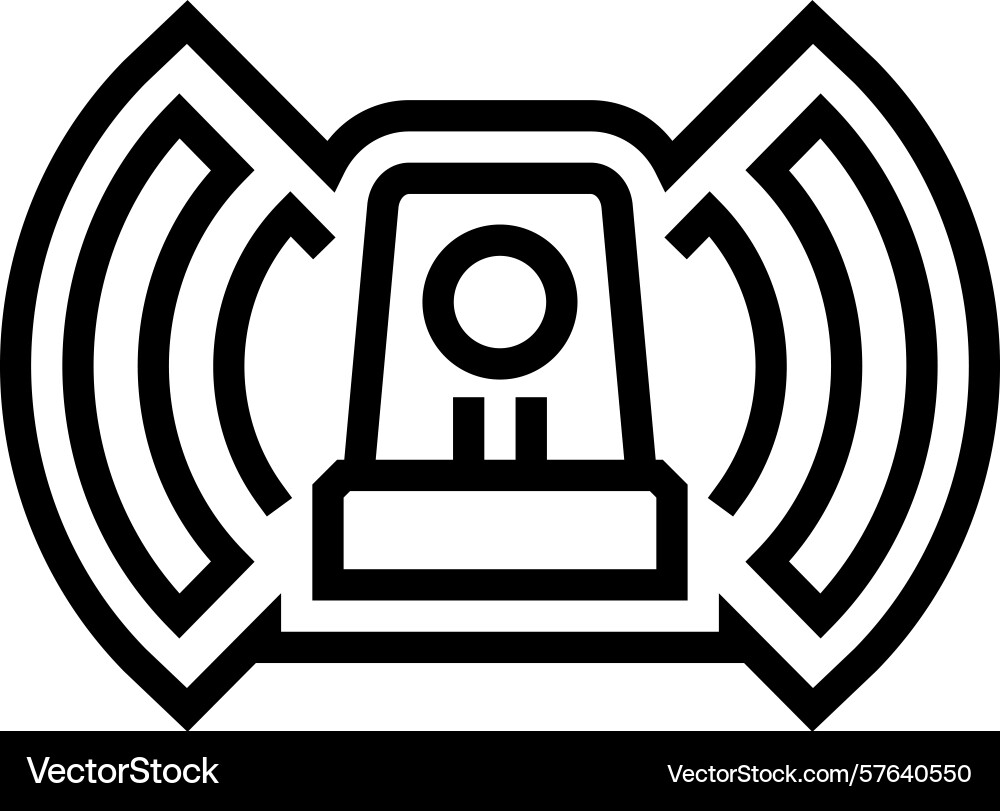 Built alarm line icon vector image