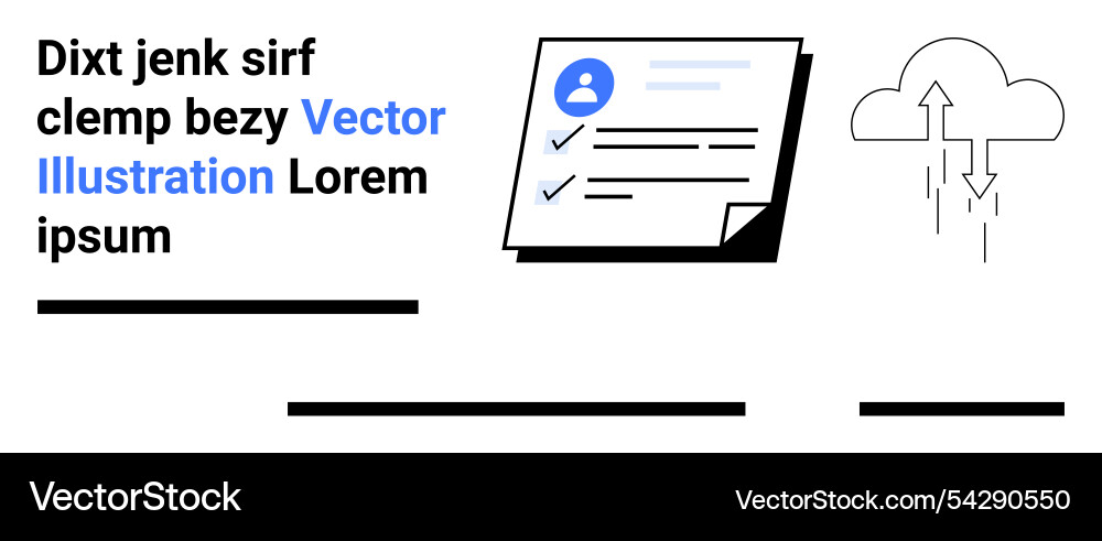 Cloud document management and user verification Cloud document management and user verification vector image