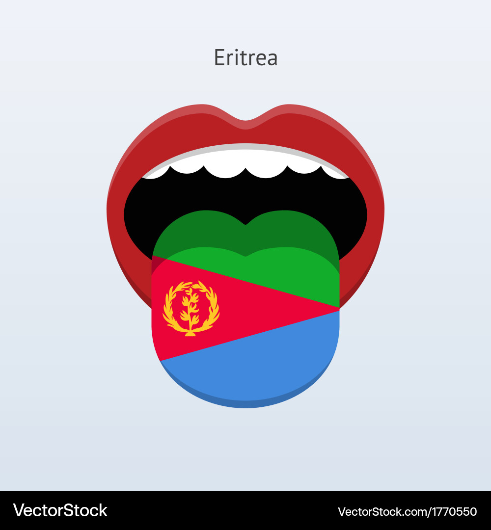Eritrea language abstract human tongue Vector Image
