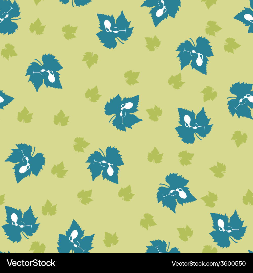 Grape leaf pattern Vector Image