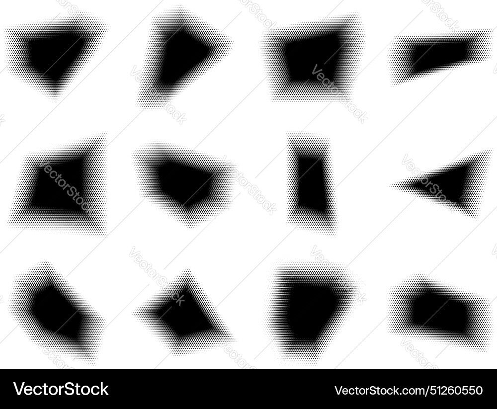Halftone hexagon pattern reprographic technique Vector Image