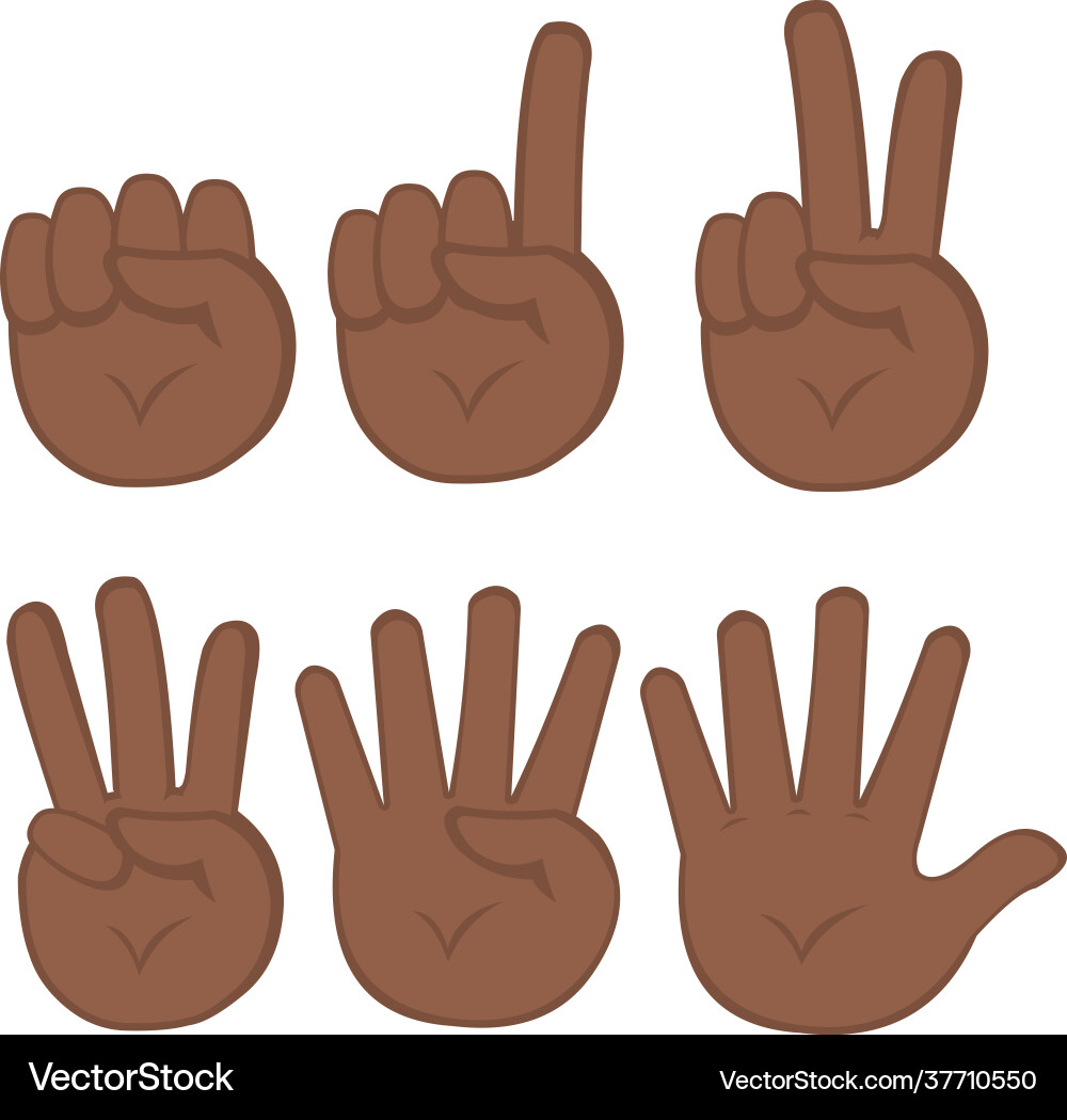 Hands counting Vector Image