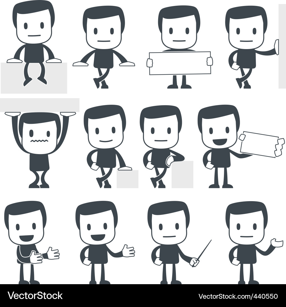Man with Hand Gestures vector image