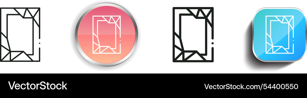Rahmen-Icon dünne lineare regelmäßige und Schaltfläche Stil Rahmen-Icon dünne lineare regelmäßige und Schaltfläche Stil vektorbild