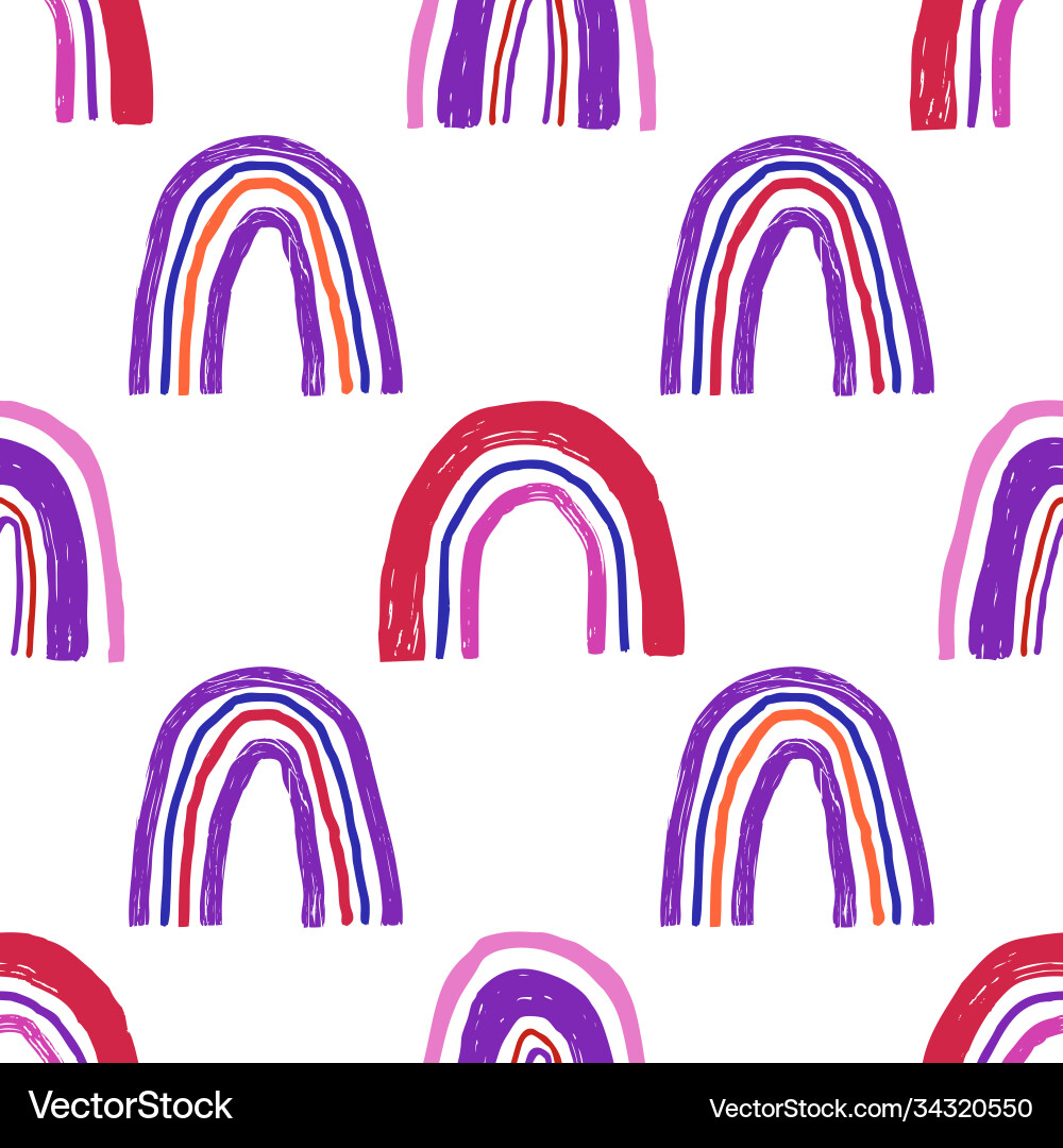 Seamless childish pattern with hand drawn Seamless childish pattern with hand drawn vector image