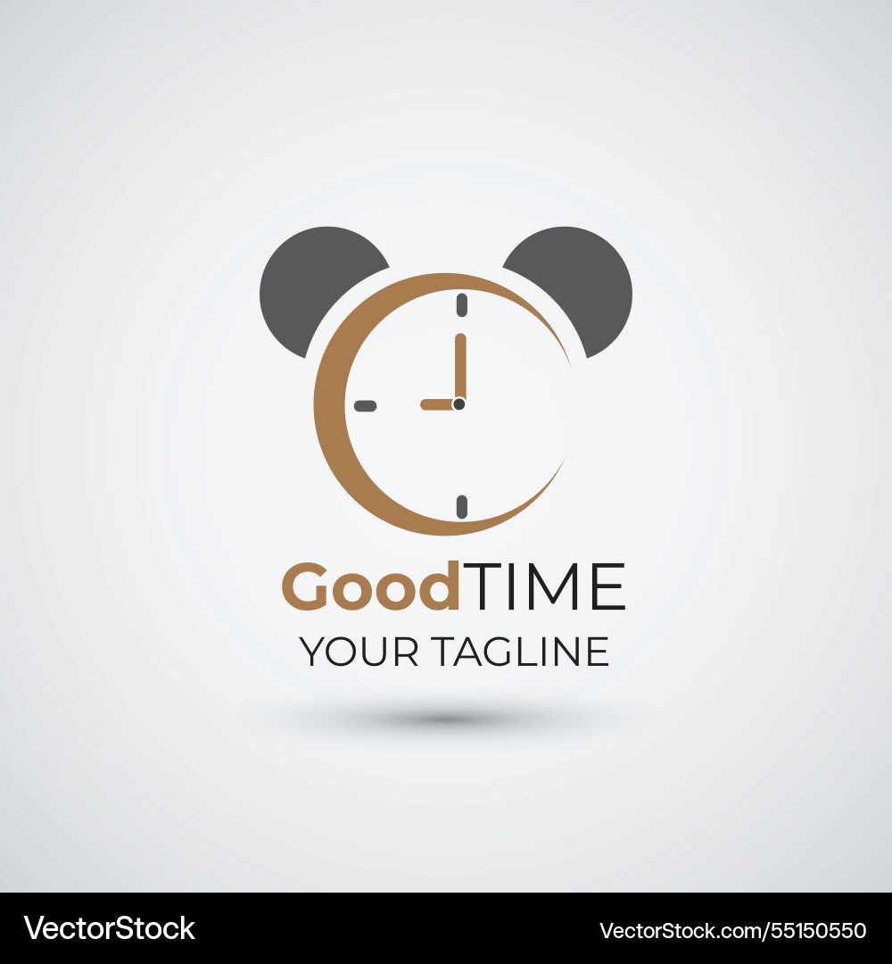 Time clock logo design abstract template Vector Image