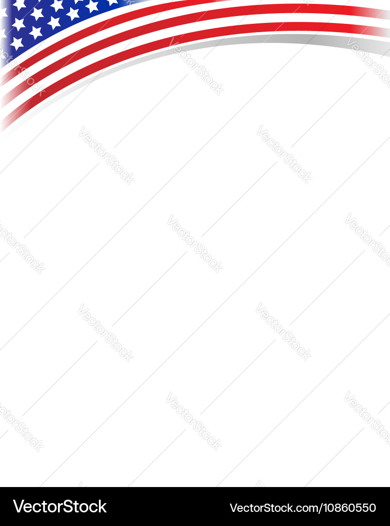 United states flag corner frame with copy space vector image