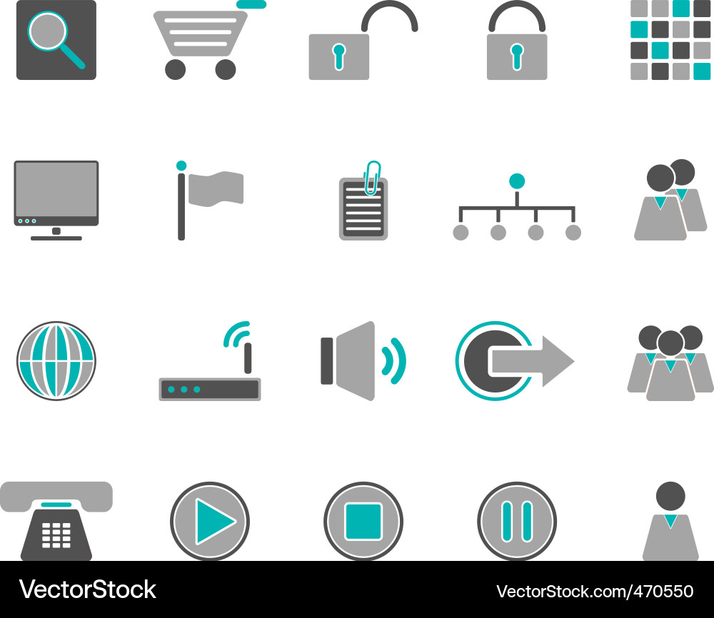 Web icons vector image