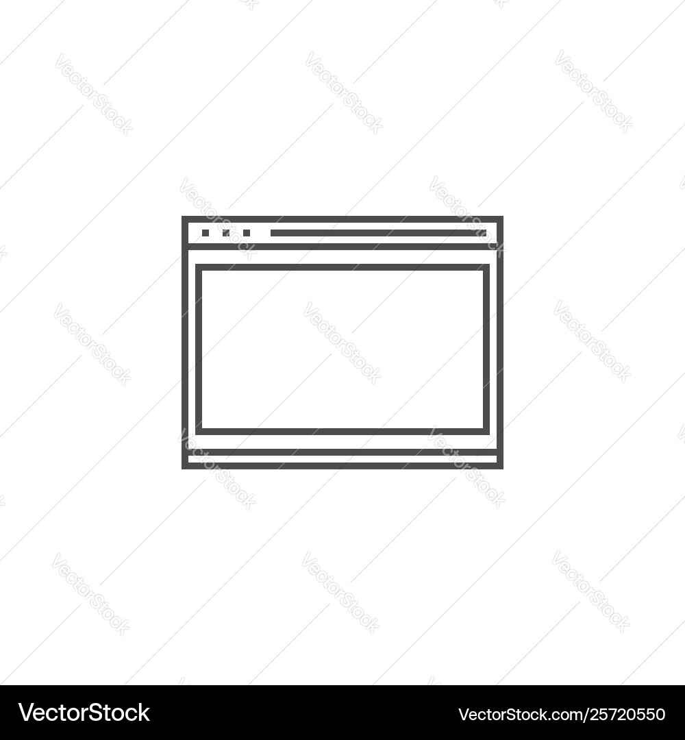 Web page related thin line icon vector image
