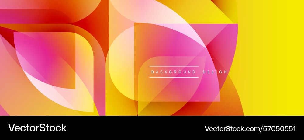 Abstract geometric shapes overlap creating Vector Image