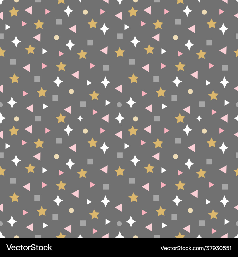 Abstract seamless pattern with squares stars Vector Image