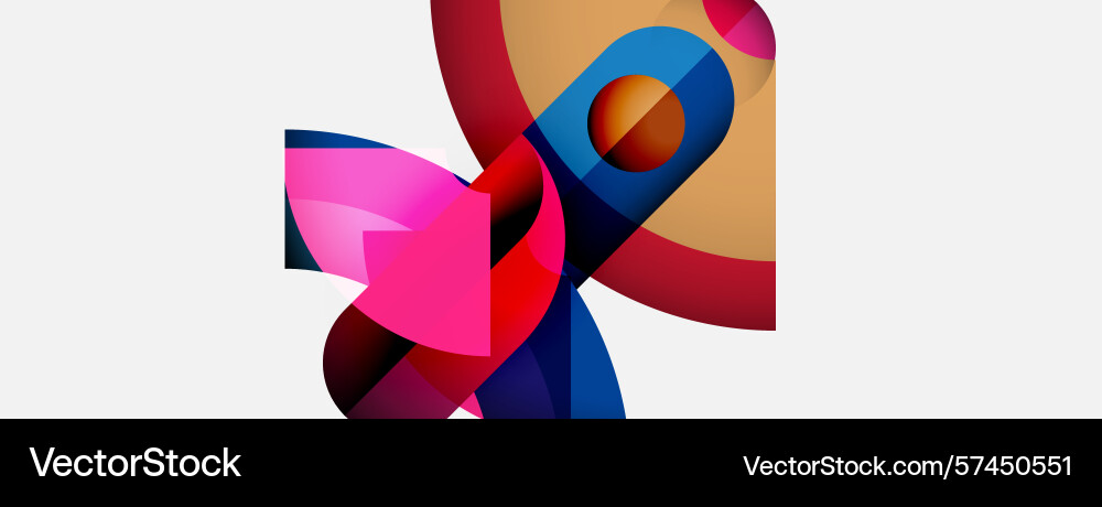 Abstract shapes overlap creating vibrant Abstract shapes overlap creating vibrant vector image