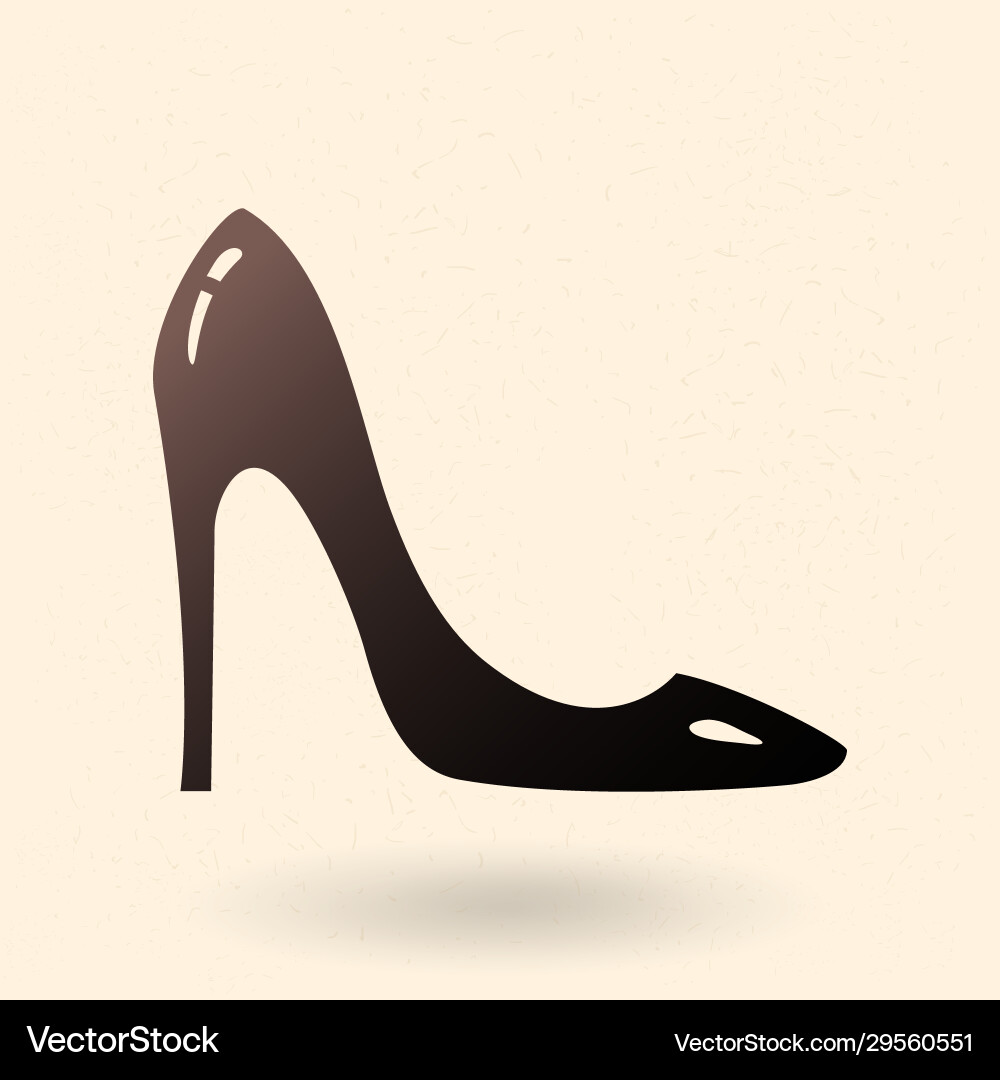 Black silhouette women shoes icon Black silhouette women shoes icon vector image