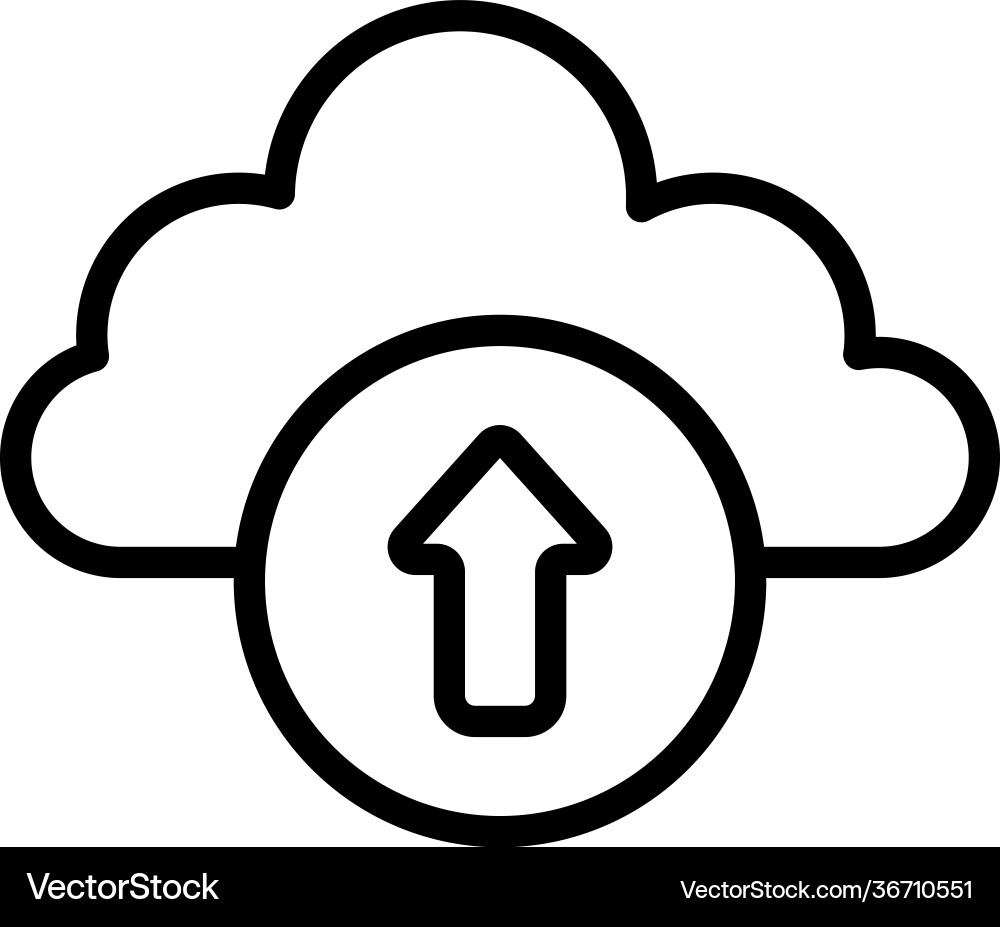 Cloud uploading Vector Image