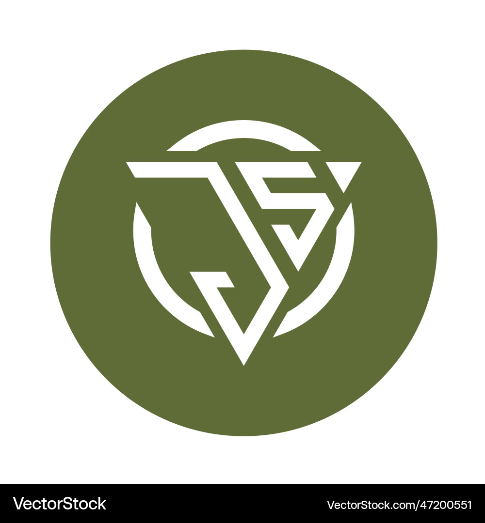 Creative simple initial monogram js logo designs Creative simple initial monogram js logo designs vector image