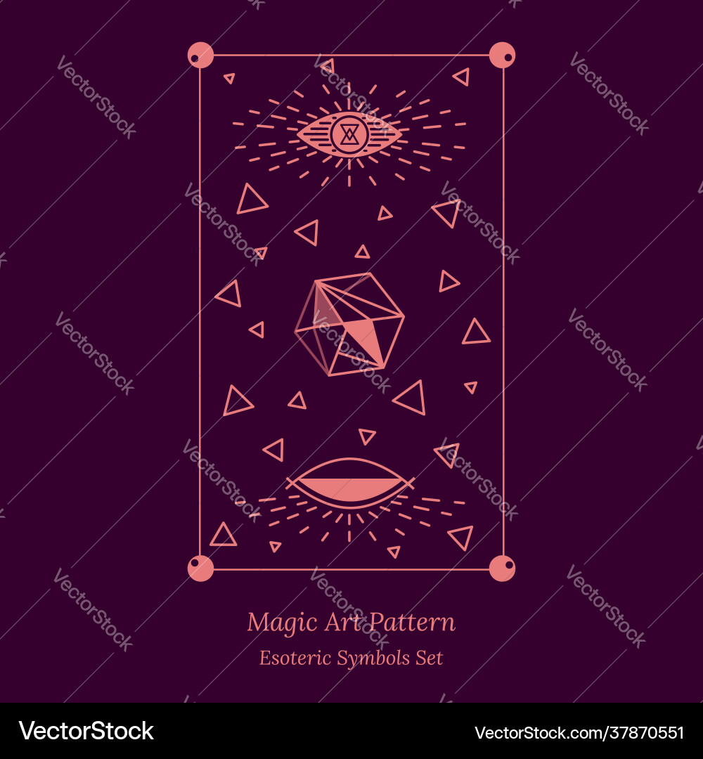 Esoteric symbol opening third eye soul Esoteric symbol opening third eye soul vector image