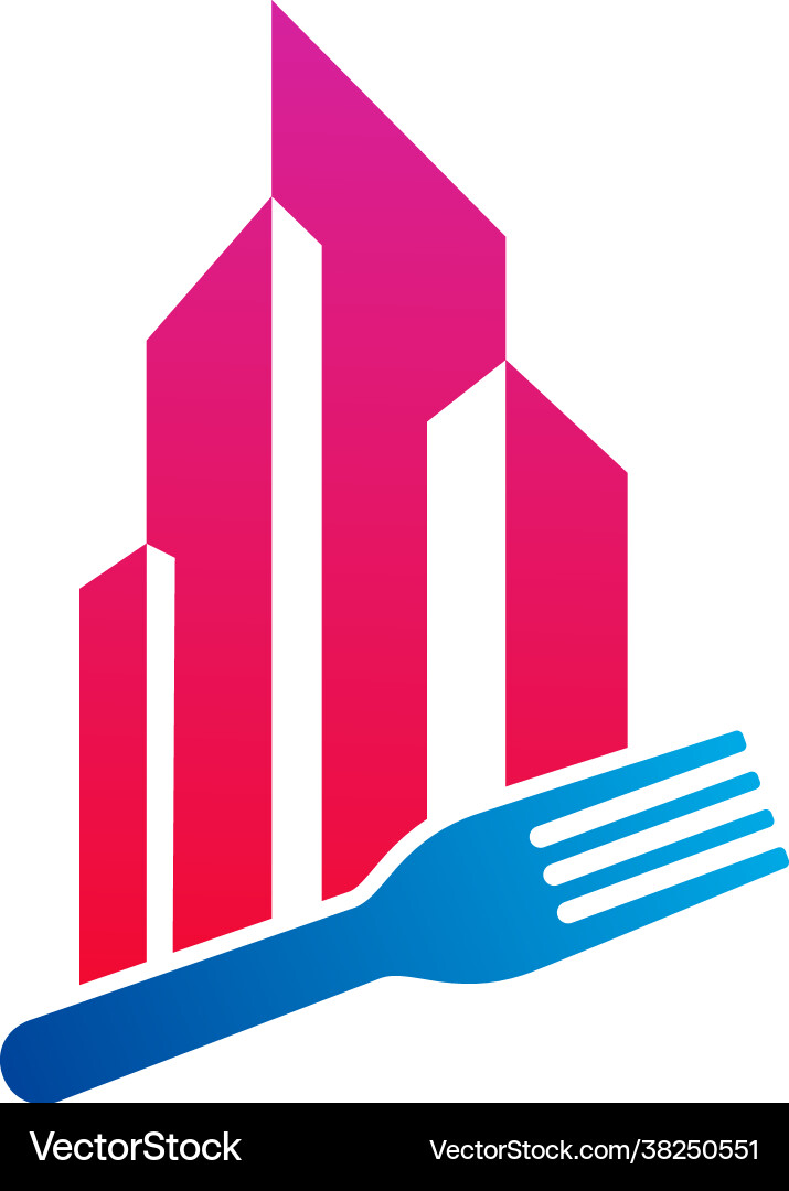 Essen Stadt Logo Vorlage kreatives Gebäude Essen Stadt Logo Vorlage kreatives Gebäude vektorbild