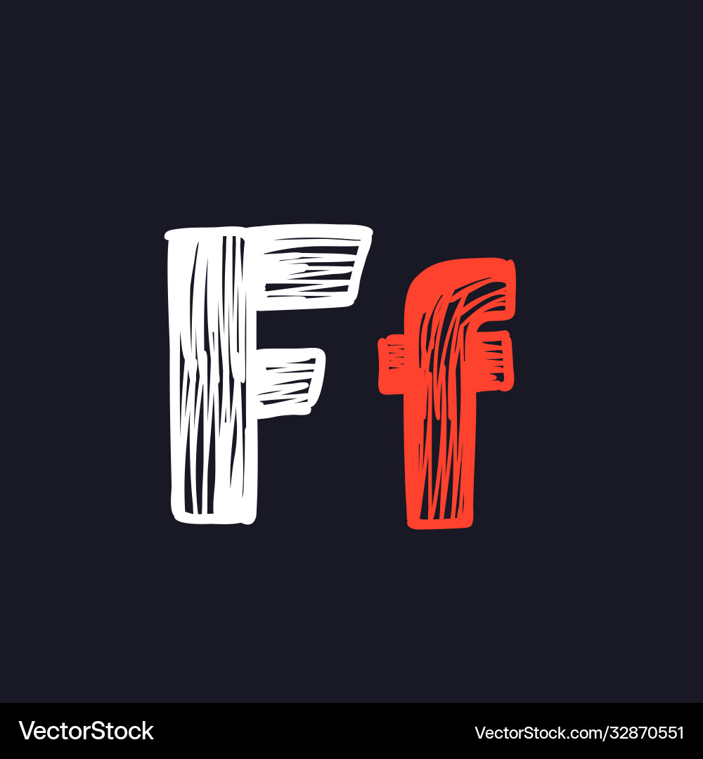 F letter hand-drawn chalk on a blackboard F letter hand-drawn chalk on a blackboard vector image