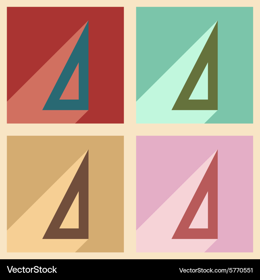 Flat with shadow concept and mobile application vector image