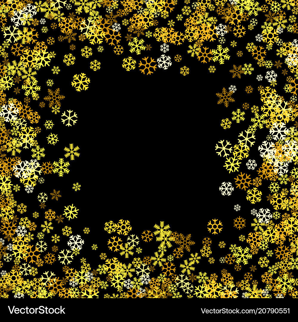 Frame or border of random scatter snowflakes Frame or border of random scatter snowflakes Vector Image