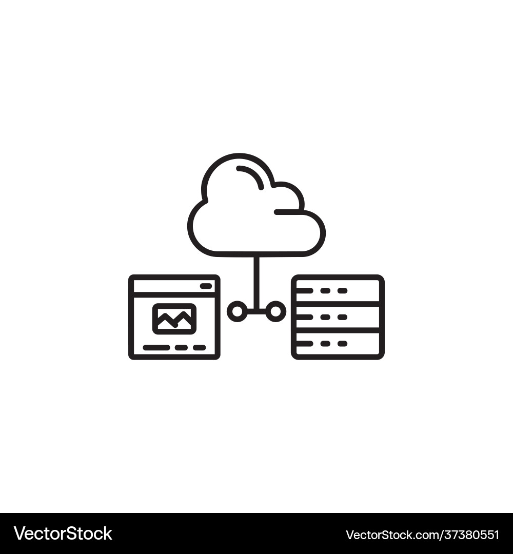 Hosting domain and network icon internet Hosting domain and network icon internet vector image