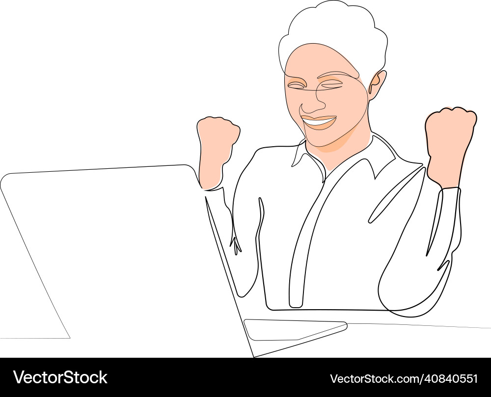 Loan officer negotiating with bank client one line Loan officer negotiating with bank client one line vector image