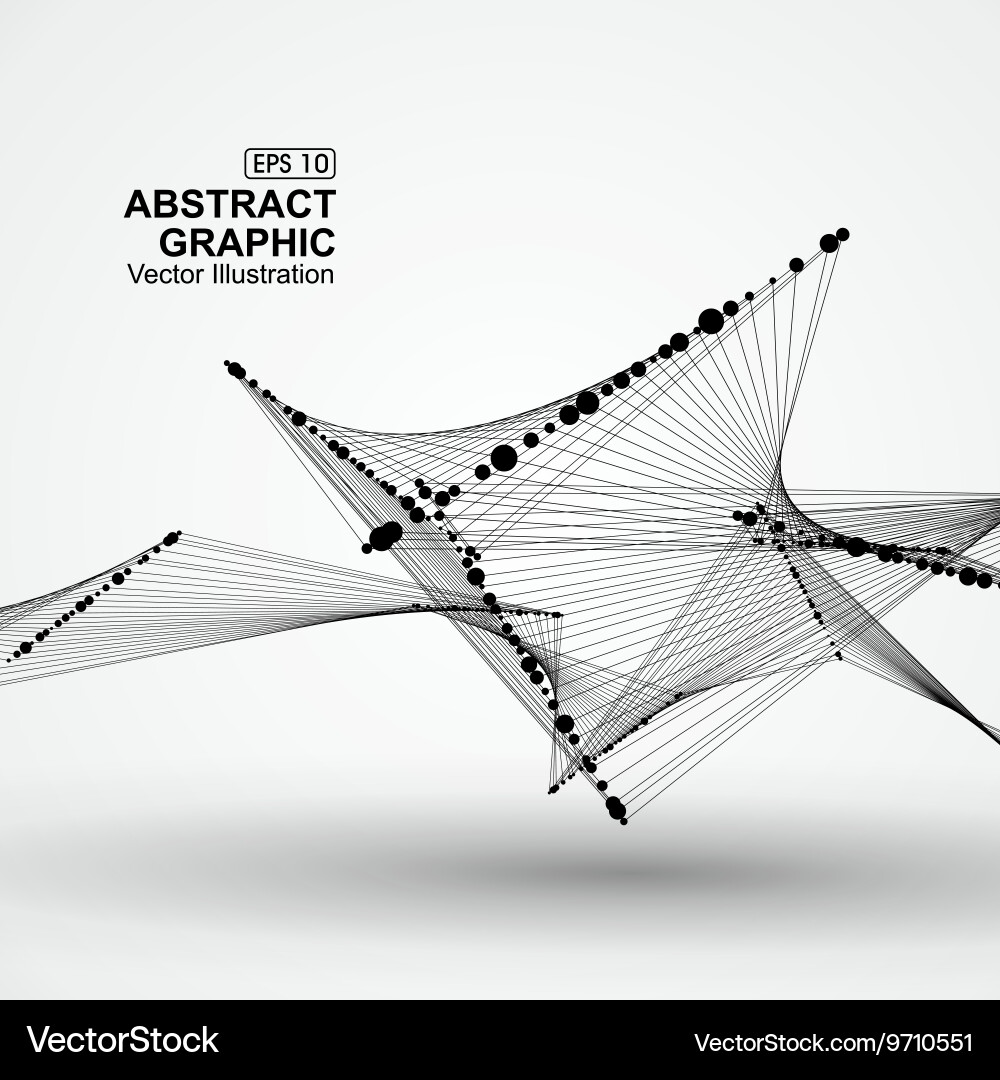 Point flow line pattern composed vector image